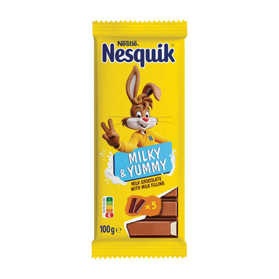 NESQUIK chocolate bar MILKY & YUMMY -100g/3.5 oz/ 1 ct. FREE SHIPPING
