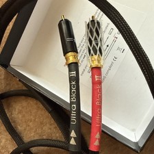 Tellurium Q Ultra Black II RCA Cavi di Interconnessione 1,5m Coppia Boxati 