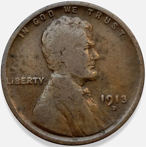 1913-D Lincoln Wheat Penny Cent 1c VG+ * Original Surfaces * 1913D #2