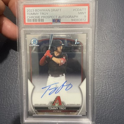 2023 Bowman Draft Tommy Troy Chrome Prospect Autograph PSA 9