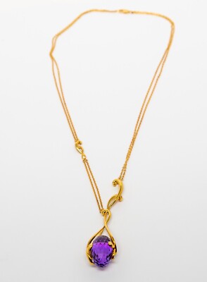 Carrera Y Carrera Origen 18K Gelbgold Amethyst & Diamanten Anhänger, 10068460