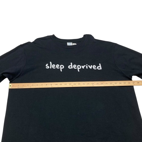 "Sleep Deprived" | Funny Black Long Sleeve Sweatshirt | Men's Size 2XL - Picture 5 of 7