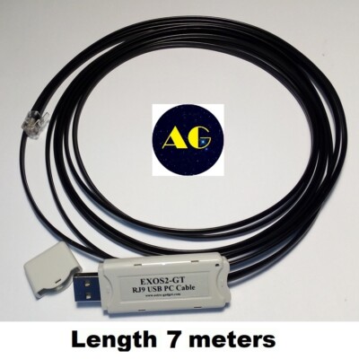 EXOS2-GT RJ9 USB PC Interface Cable 7m for BRESSER EXOS 2 GOTO EQ mount 