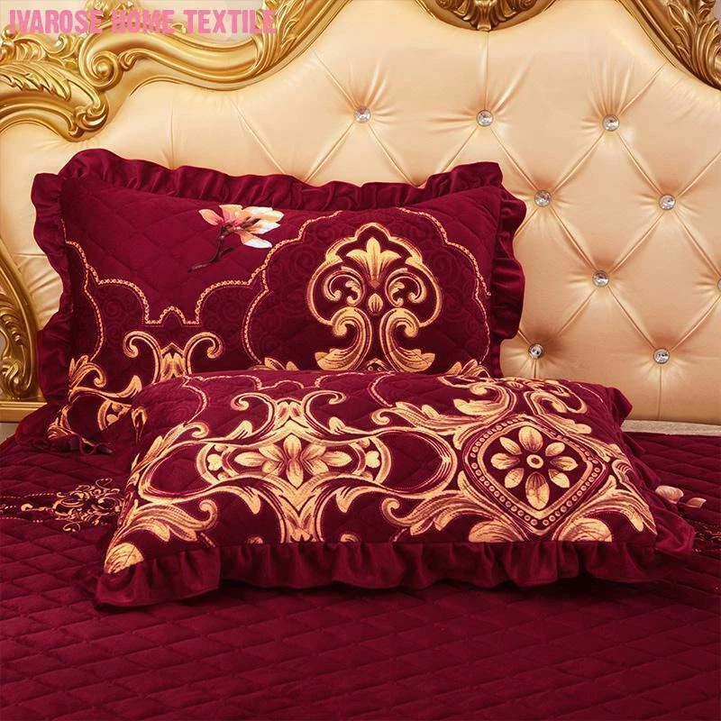 Juego de funda nórdica floral Queen King Size 4/6 piezas juego de cama de terciopelo funda suave cálida Foto 4 de 4