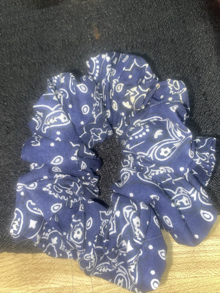 Винтажный лот из 6 резинок 80-х 90-х хлопок клетку, в полоску, и бандана - Изображение 3 из 4