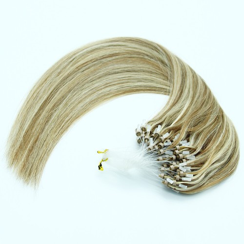 Micro Ring Loop Tip Remy Human Hair Extensions Silky Straight Micro Bead Link US - Picture 69 of 84