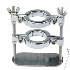 Metal Scrotum Ball Crusher Stretcher Lock Clamp Male Chastity Training Device