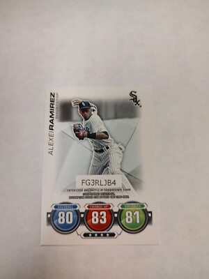 2010 Topps Baseball Series 2 Attax Code Cards #18 Alexei Ramirez (PWE)
