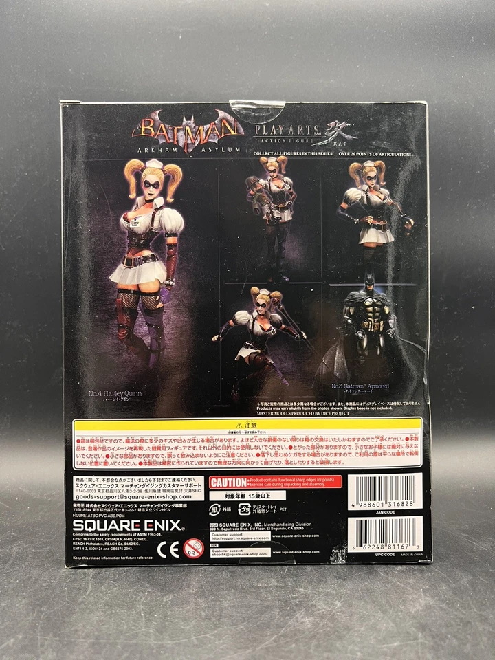 Batman Arkham Asylum No. 4 figuras de acción Harley Quinn Play Arts Kai Square Enix Foto 4 de 4