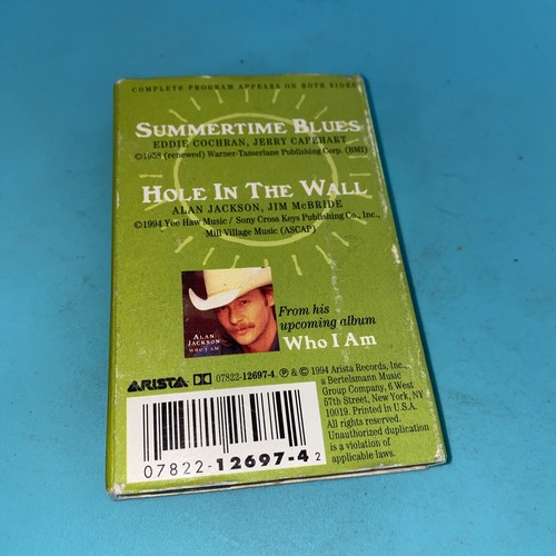 Alan Jackson Summertime Blues Cassette Single - Foto 2 di 3