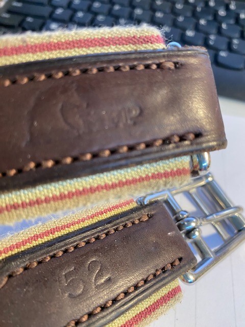 HFP Overlay Single Elastic End Girth-Brown-52" preowned good condition