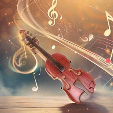 Violin, Handcrafted Intarsia Wood Puzzle Box, All Natural w/ Secret Compartment