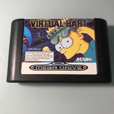 Virtual Bart - Sega Mega Drive Game - Excellent Condition