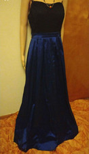 Woman's Size Medium Beautiful Formal Blue/Black Lace Party Prom Ball GownDress