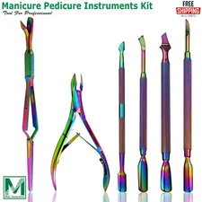 CUTICLE NIPPER CUTICLE PUSHER DUAL SIDED NAIL FILE 3 PC PODIATRIST INSTRUMENTS