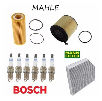 Tune Up Kit Plugs Oil Cabin Air Filter for Audi A4 Quattro Sedan V6;3.2L 2009