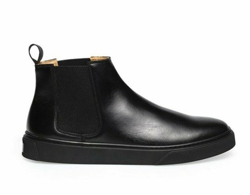 FRAU UOMO STIVALETTO IN PELLE BEATLES 28L3 NERO MADE IN ITALY SHOES | eBay