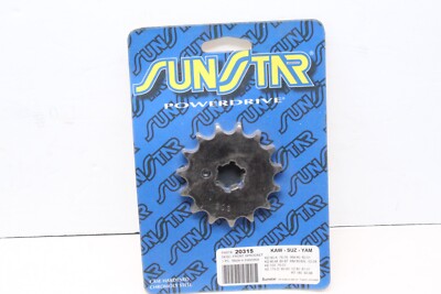 New Sunstar 20315, 15 Tooth Front Sprocket Kawasaki, Suzuki