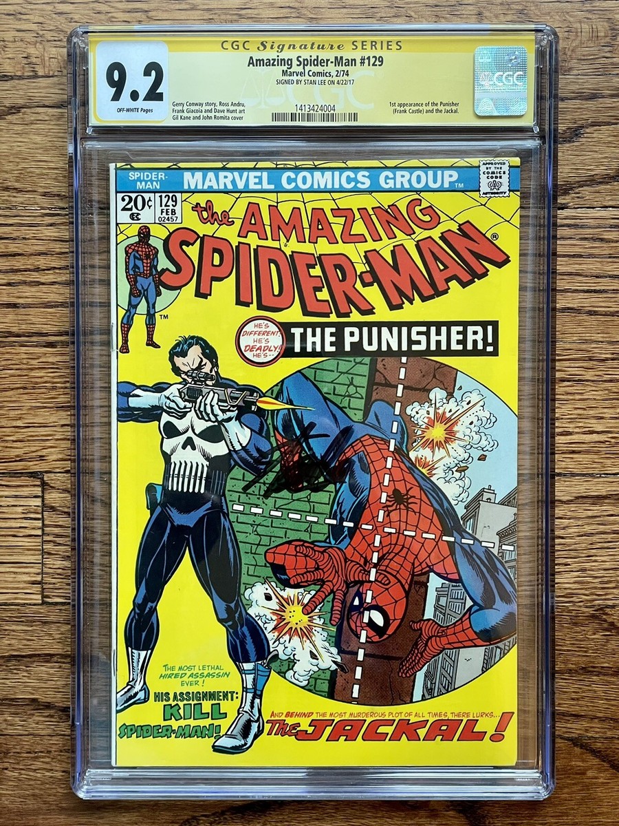 HOT Amazing Spider-man 129 Marvel 1974 CGC 9.2 SS 1st Punisher