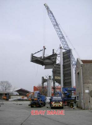 PHOTO  LEIGH WOODS BRINGING IT DOWN GENTLY THE SILO BUILDING IS SLOWLY DISMANTLE