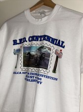Vtg 90s RFD centennial Convention Stamp Graphic 1896-1996 T Shirt USA Made L