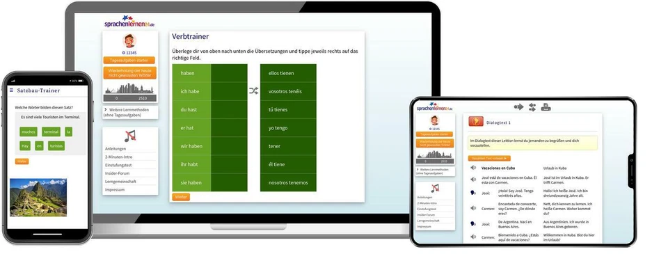 Spanisch(Südamerika) lernen Komplettpaket Sprachkurs Onlinekurs,Sprachenlernen24 - Bild 2 von 4