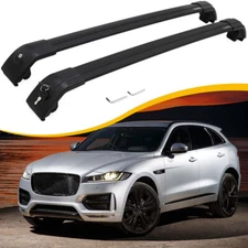 Cross Bars Fit For Jaguar F-pace 2016-2024 Black Lockable Roof Rack Rails