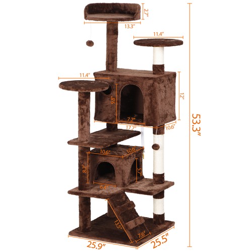 Multiple Sizes Cat Tree Scratching Condo Tower Playing House Climbing Rest Play - Picture 131 of 141
