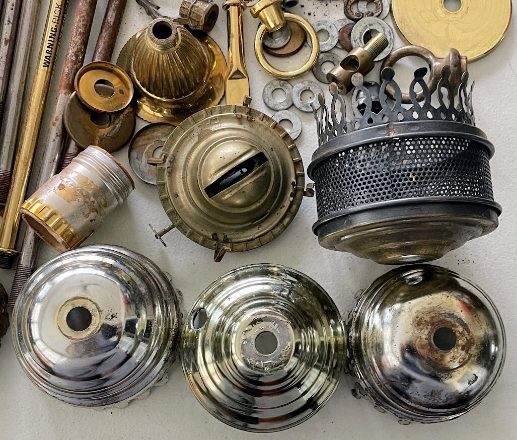 Vintage LAMP WHOLESALE PART LOT Antique Light Lighting Repair Old Parts