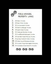 Field Spaniel - CUSTOM MATTED - Dog Art Print - P/L