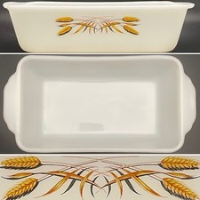 Fire King Anchor Hocking Wheat Loaf Pan Open Baker 409 Made in USA 1 quart