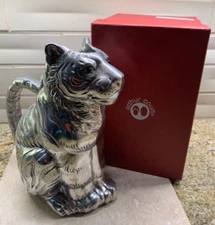 ARTHUR COURT Aluminum TIGER 10" PITCHER 2003 Safari Hollowware Figural EXC w/Box