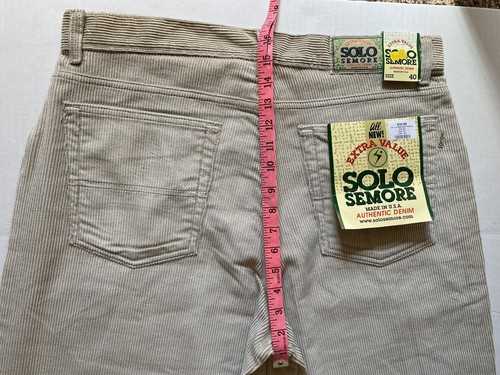 Vintage Solo Semore Corduroy Jeans Size 40 Mens Tan Baggy Wide Leg 90s NWT New - Picture 19 of 19