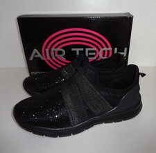 Ladies Trainers New Casual Black Slip On Womens Sports Gym Shoes UK Size 6