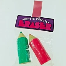 Vintage Tombow Petite Small Pencil Eraser Pack Japan Shaped Like Pencils 1980’s