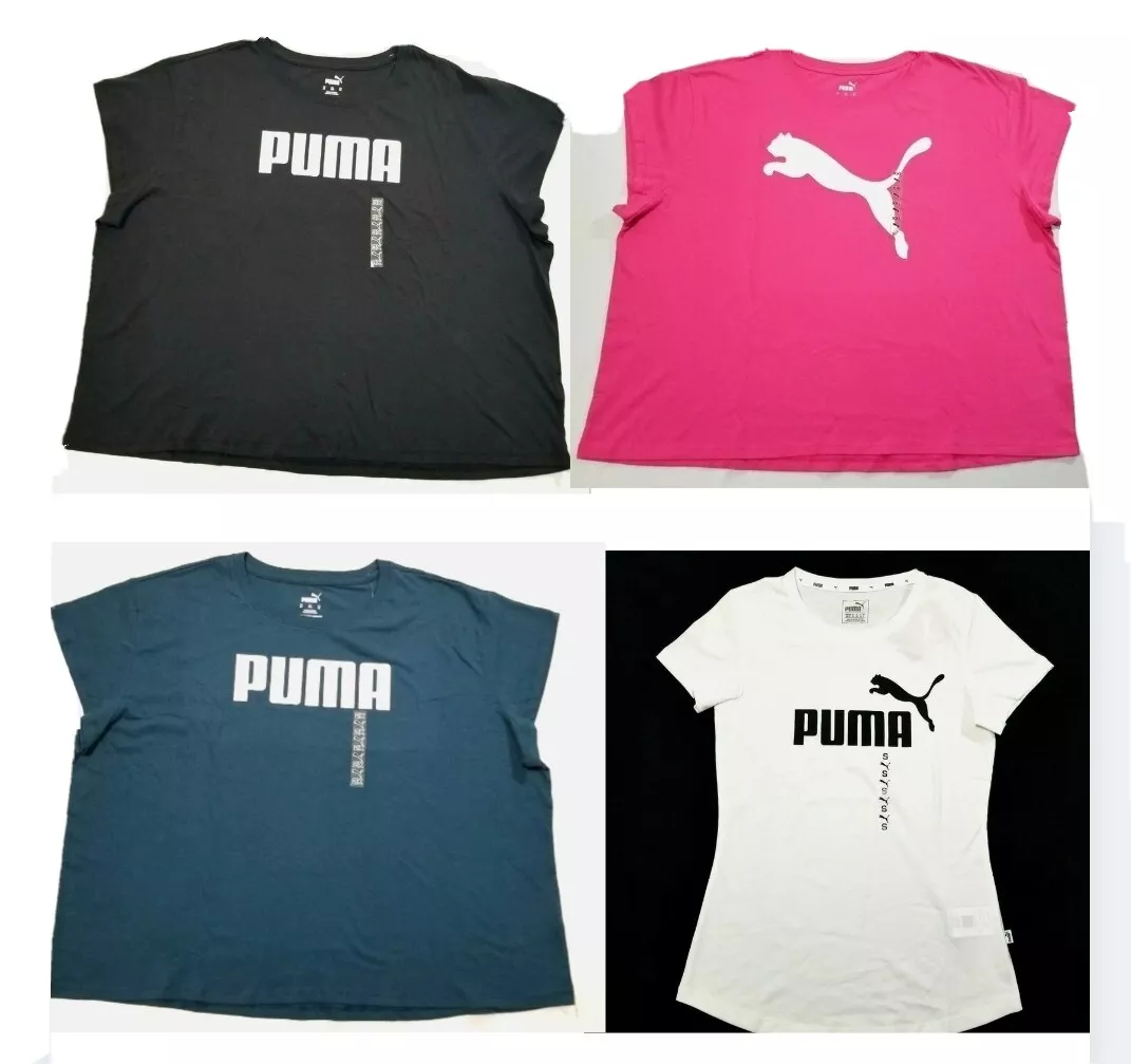 Print Puma Logo T-shirt Essentials Women\'s eBay Cotton | Graphic