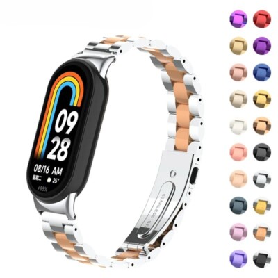 Stainless Steel Strap for Xiaomi Smart Band 8 Bracelet NFC Global Version