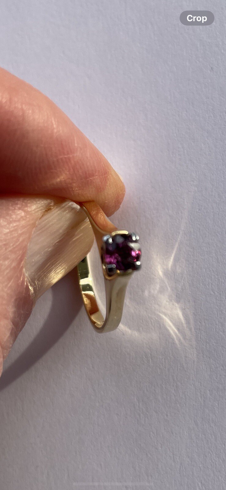 18ct Gold Ring. Ruby Solitaire - image 1