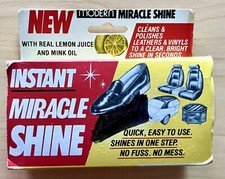 VTG 1982 Instant Miracle Shine Shoe Polish W/ Real Lemon Mink Oil Deadstock Prop