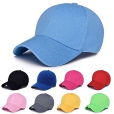 Polyester Kids Baseball Caps - Adjustable Solid Color Unisex Summer Sports Hat