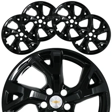 4 Black 2018-2021 Equinox 18" Wheel Skins Hub Caps Full Covers fit Aluminum Rim