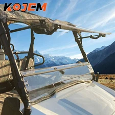 For 2015+ Kawasaki Mule Pro FXT FX DX 2-in-1 Flip Windshield Scratch Resistant