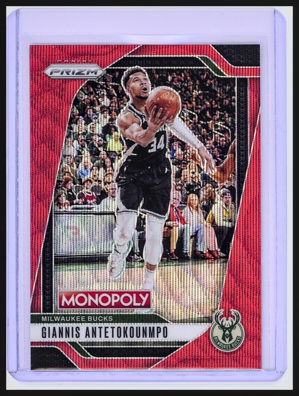 2024-25 Panini Prizm Monopoly #7 Giannis Antetokounmpo Red Wave Bucks