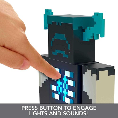 Mattel Minecraft Warden Action Figure con Luci, Suoni e Modalità Attacco, Colleziona - Foto 4 di 6