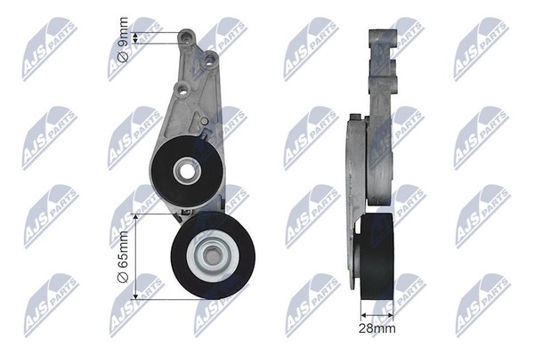 NTY Spannrolle Keilrippenriemen RNK-AU-026 76Mm FüR Audi A4 B6 8E2 B7 8EC Avant-image