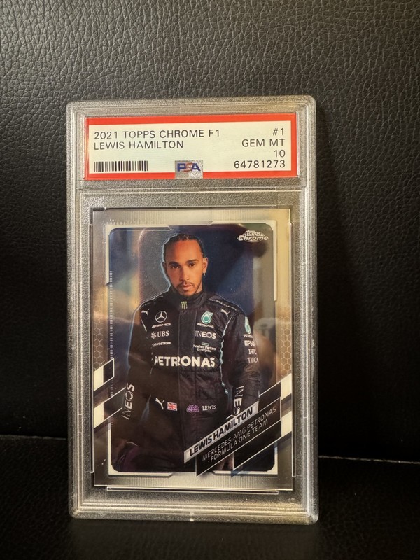 2021 Topps Chrome F1 Formula 1 Lewis Hamilton Portrait #1 PSA 10 GEM MINT