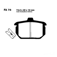 Bremsbelag EBC FA078 Hinten FüR Harley Davidson XLH 1000 Sportster Bj. 1982-1985