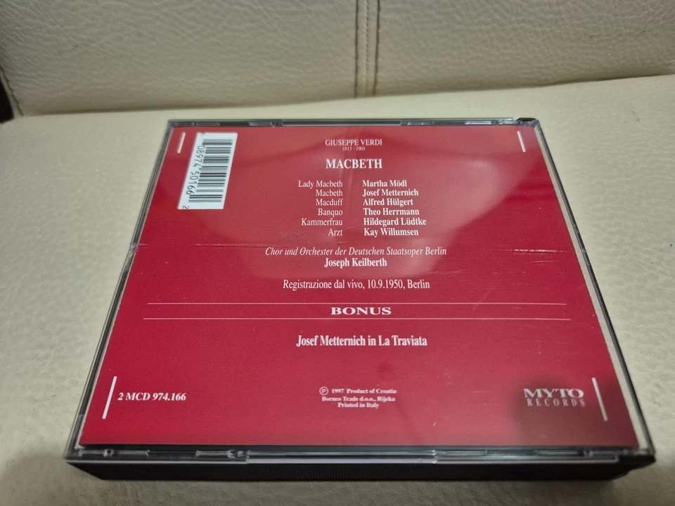 MYTO RECORDS  CD  Macbeth  J. Keilberth Berlin 1950 - Bild 2 von 2