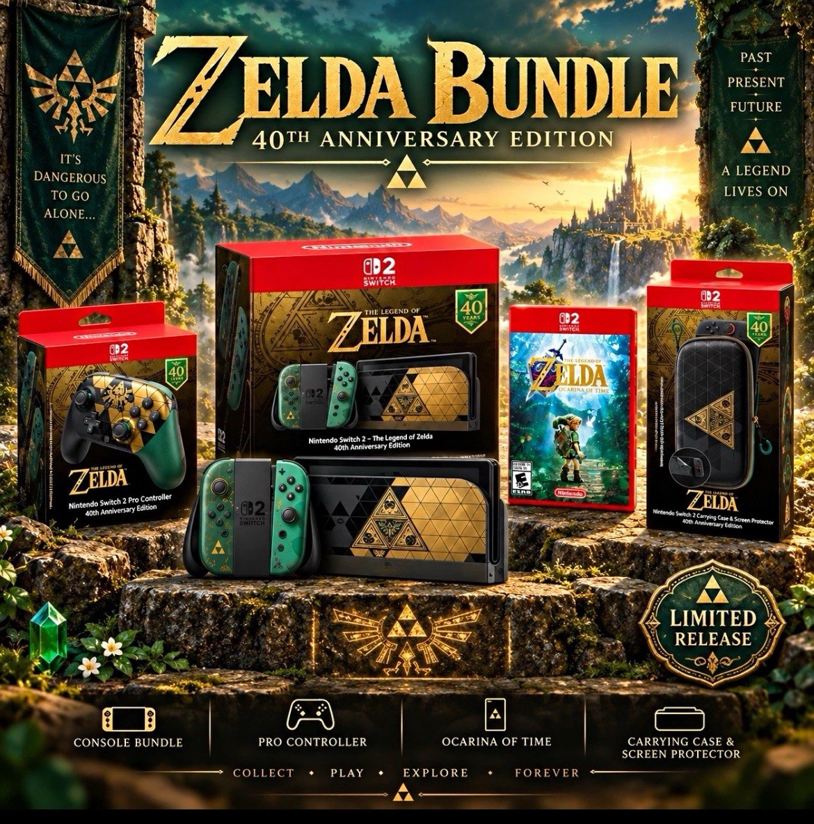 Nintendo Switch 2 The Legend of Zelda Edition 40th Anniversary