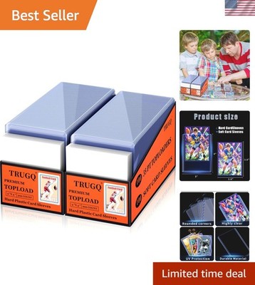 400 Card Protector Set: 200 Hard Top Loaders & 200 Soft Sleeves for Collectors